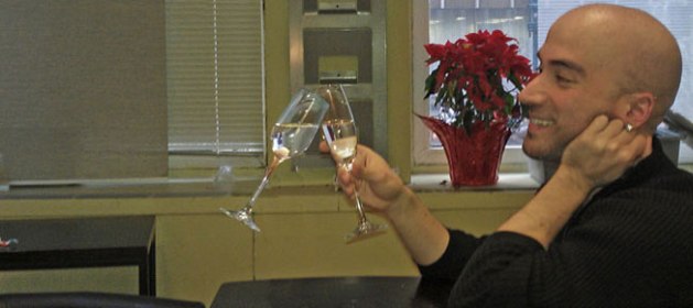 Having some afternoon bubbly with my invisible boo. 